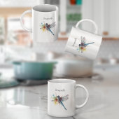 Dragonfly Dreamscape, kundenspezifisch Zweifarbige Tasse