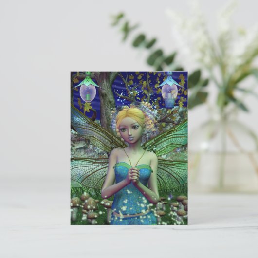 Dragonfly Dusting Postkarte (Stehend Vorderseite)