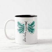 Dragonfly Ehlers Danlos Bewusstsein Zweifarbige Tasse (Links)