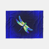 Dragonfly Electric Blue - Persönlich mit einem Nam Fleecedecke (Vorderseite (Horizontal))