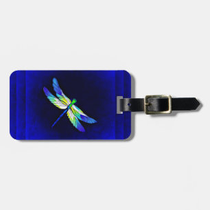 Dragonfly Electric Blue - Persönlich mit einem Nam Gepäckanhänger