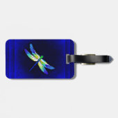 Dragonfly Electric Blue - Persönlich mit einem Nam Gepäckanhänger (Rückseite horizontal)