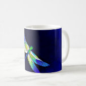Dragonfly Electric Blue - Persönlich mit einem Nam Kaffeetasse (VorderseiteRechts)