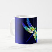 Dragonfly Electric Blue - Persönlich mit einem Nam Kaffeetasse (Vorderseite Links)