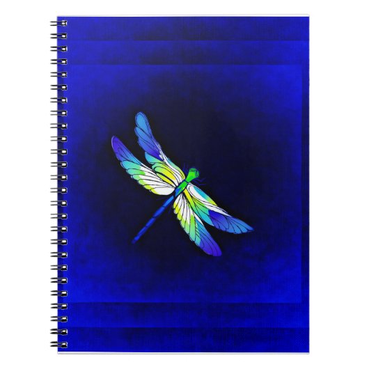 Dragonfly Electric Blue - Persönlich mit einem Nam Notizblock (Vorderseite)