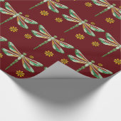 Dragonfly Elegant Jewelt 2 Folk Art Geschenkpapier (Ecke)