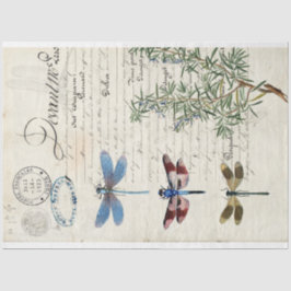 Dragonfly Ephemere Möbel Dekoupage Seidenpapier