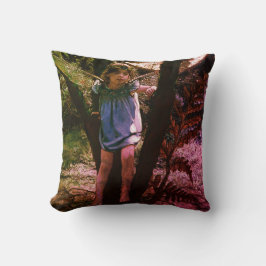 Dragonfly Fairy Girl im Mondlicht Kissen