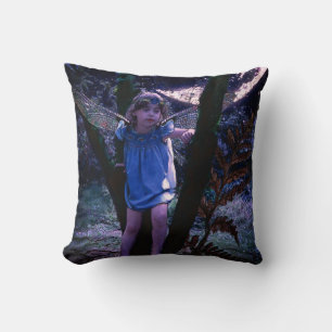 Dragonfly Fairy im Mondlicht Kissen