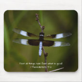 Dragonfly Faith Bible Verse Mouse Pad Mousepad (Vorne)