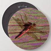 Dragonfly farbenfroh button (Vorne & Hinten)