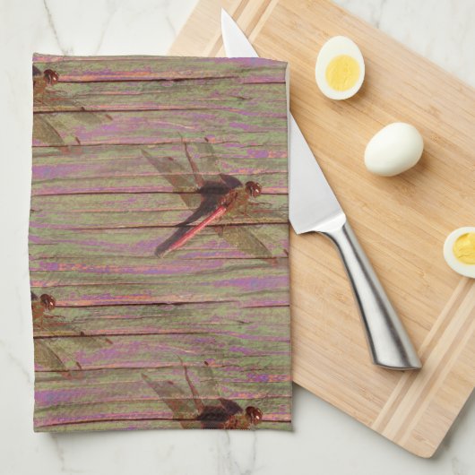 Dragonfly farbenfroh geschirrtuch (Viertel Falte)