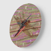 Dragonfly farbenfroh große wanduhr (Winkel)