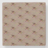 Dragonfly farbenfroh steinuntersetzer (Vorderseite)