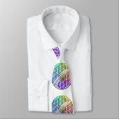 Dragonfly | farbenfrohe Blume des Lebens | Chakra Krawatte (Gebunden)