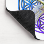 Dragonfly | farbenfrohe Blume des Lebens | Chakra Mousepad (Ecke)