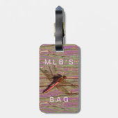 Dragonfly Farbiger Individuelle Name Gepäckanhänger (Rückseite vertikal)