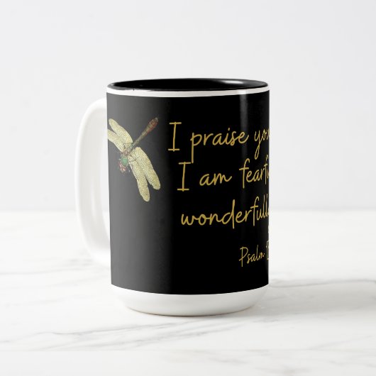 Dragonfly Fearful/Wunderbar Made Tasse (Vorderseite Links)