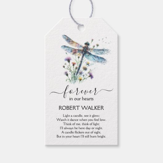 Dragonfly Feier des Lebens - Liebesmarken Geschenkanhänger (Vorderseite)