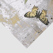 Dragonfly Fern Butterfly Musik Gold Entdeckungsrei Seidenpapier (Detail)