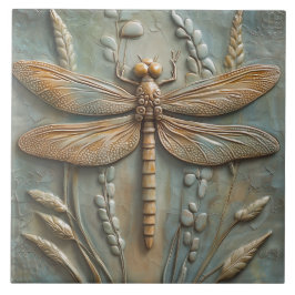 Dragonfly Field of Foliage Imitats Relief Fliese