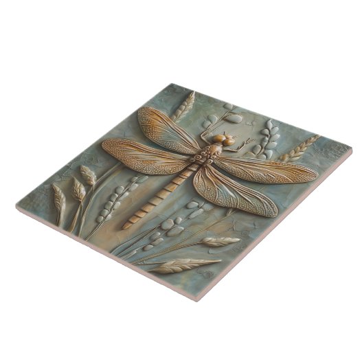 Dragonfly Field of Foliage Imitats Relief Fliese (Seite)