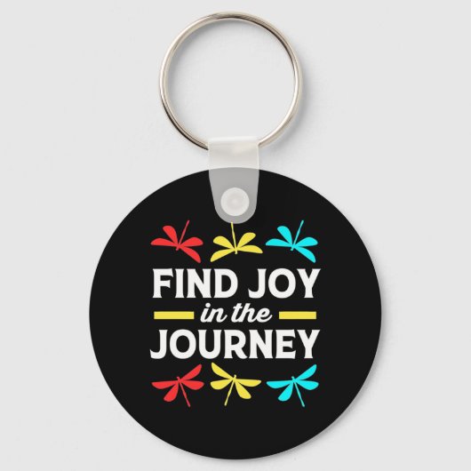 Dragonfly findet Freude auf der Reise Schlüsselanhänger (Vorderseite)