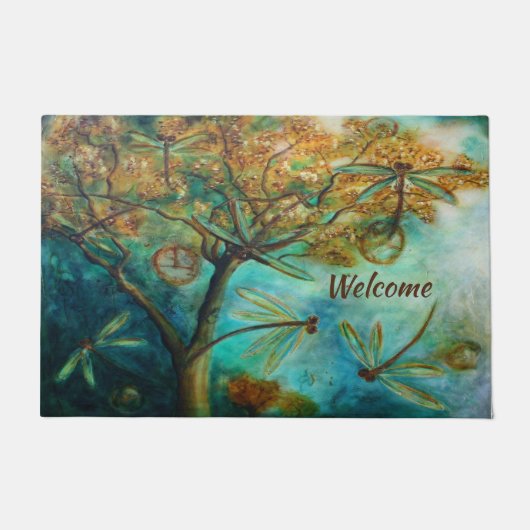 Dragonfly-Flirt Fußmatte (Vorderseite)