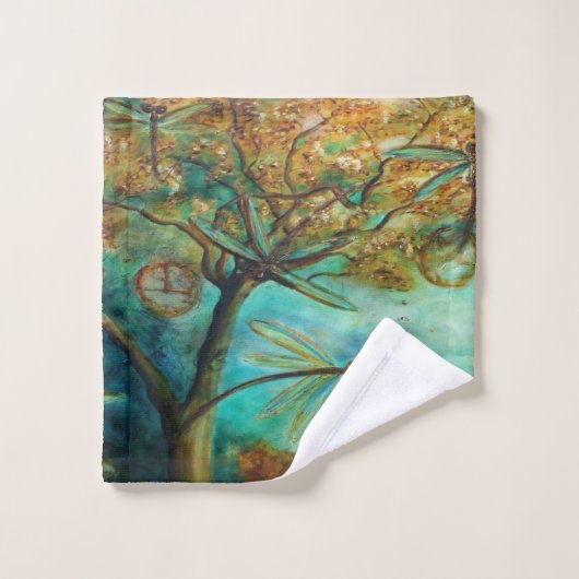 Dragonfly Flirtation Badhandtuch Set (Waschlappen)