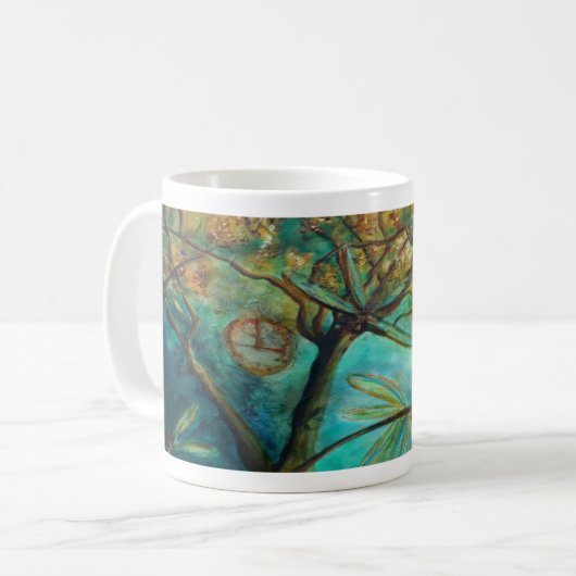 Dragonfly Flirtation Kaffeetasse (Vorderseite Links)
