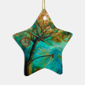 Dragonfly Flirtation Keramik Ornament (Rechts)