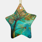 Dragonfly Flirtation Keramik Ornament (Links)