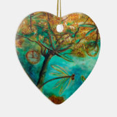 Dragonfly Flirtation Keramik Ornament (Rechts)
