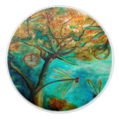 Dragonfly Flirtation Keramikknauf (Vorderseite)