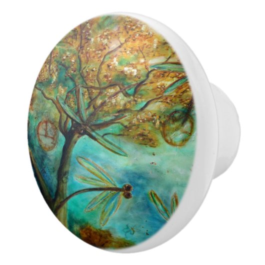 Dragonfly Flirtation Keramikknauf (Rechts)