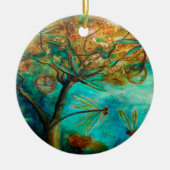 Dragonfly Flirtation Keramikornament (Vorne)