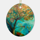 Dragonfly Flirtation Keramikornament (Links)