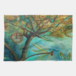 Dragonfly Flirtation Küchentuch