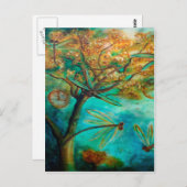 Dragonfly Flirtation Postkarte (Vorne/Hinten)