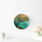 Dragonfly Flirtation Runde Wanduhr (Zuhause)