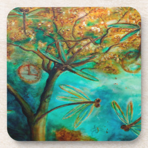 Dragonfly Flirtation Untersetzer