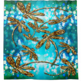 Dragonfly Flit Bubbles Duschvorhang (Vorderseite)