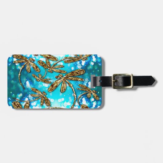Dragonfly Flit Bubbles Gepäckanhänger (Vorderseite horizontal)