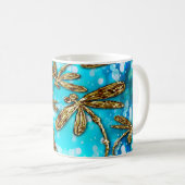 Dragonfly Flit Bubbles Kaffeetasse (VorderseiteRechts)