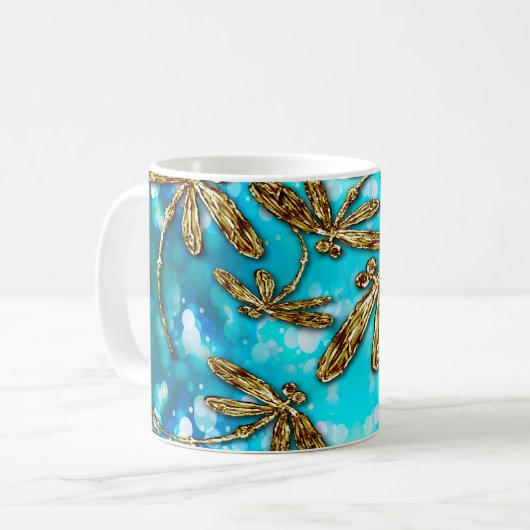 Dragonfly Flit Bubbles Kaffeetasse (Vorderseite Links)