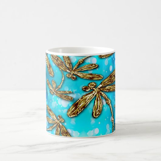 Dragonfly Flit Bubbles Kaffeetasse (Mittel)