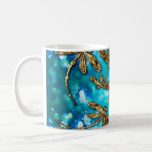 Dragonfly Flit Bubbles Kaffeetasse (Links)