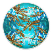 Dragonfly Flit Bubbles Keramikknauf (Vorderseite)