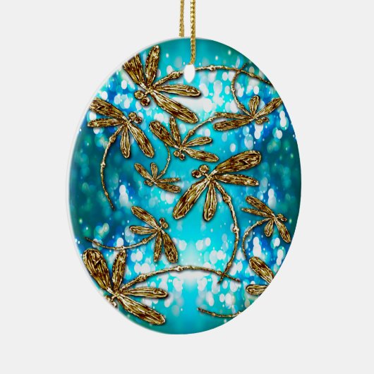 Dragonfly Flit Bubbles Keramikornament (Rechts)