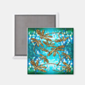 Dragonfly Flit Bubbles Magnet (Vorderseite/Rückseite)